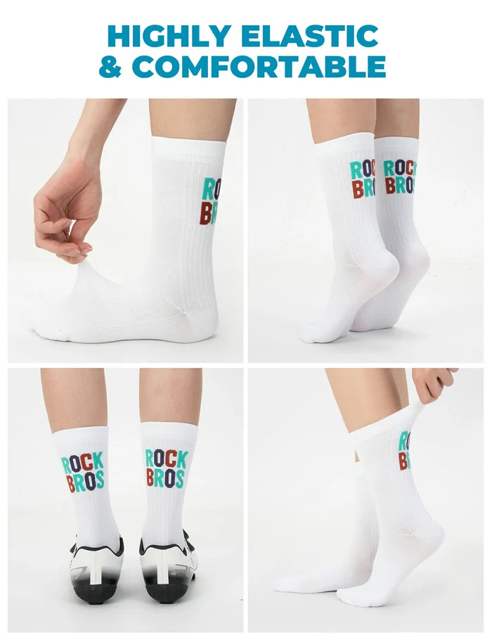 ROCKBROS cycling socks 2 pack quick dry cushioned arch support