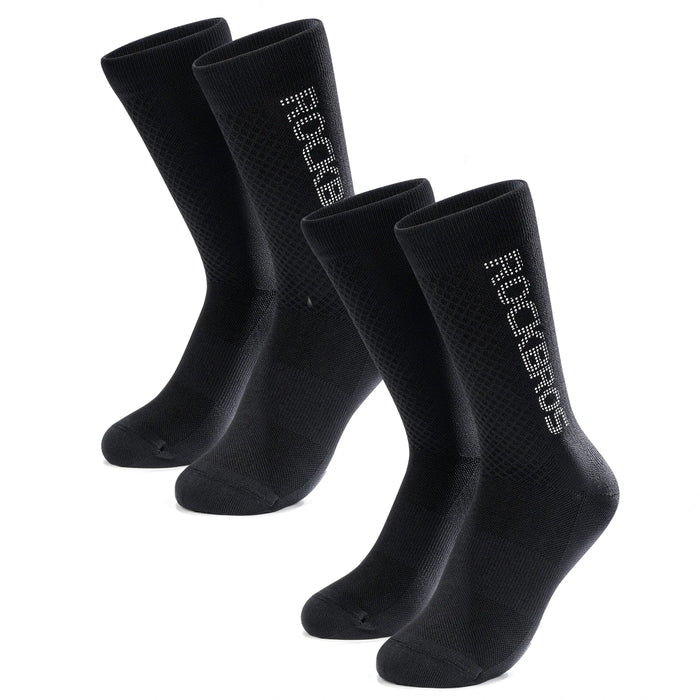 ROCKBROS cycling socks for men women breathable sweat-wicking 
#Color_Black