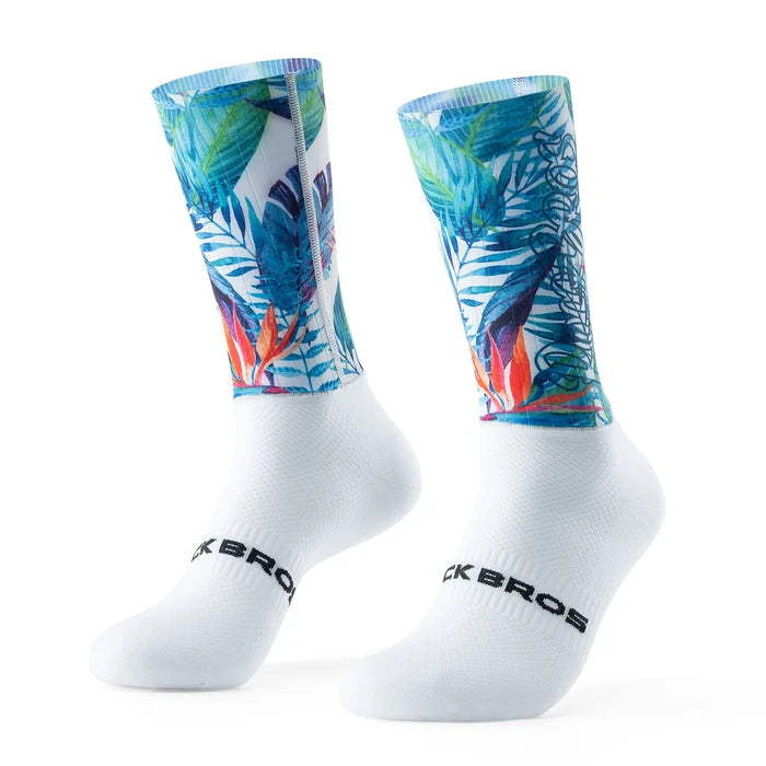 ROCKBROS cycling socks quick dry compression arch support
#Color_Rainforest White