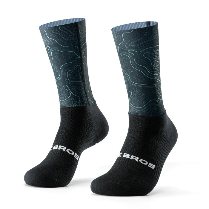 ROCKBROS cycling socks quick dry compression arch support
#Color_Midnight Cyan