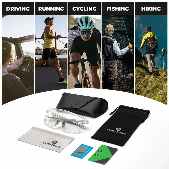 ROCKBROS cycling sunglasses photochromic polarized uv400
#Type_Photochromic Lenses-Clear