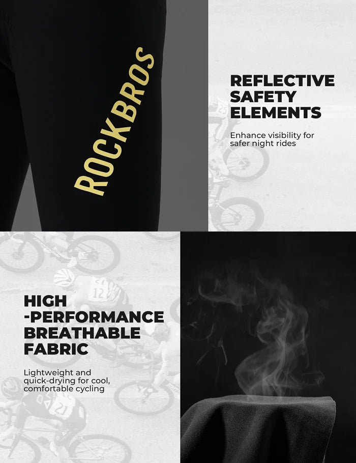 ROCKBROS cycling tights 3d padded for spring autumn