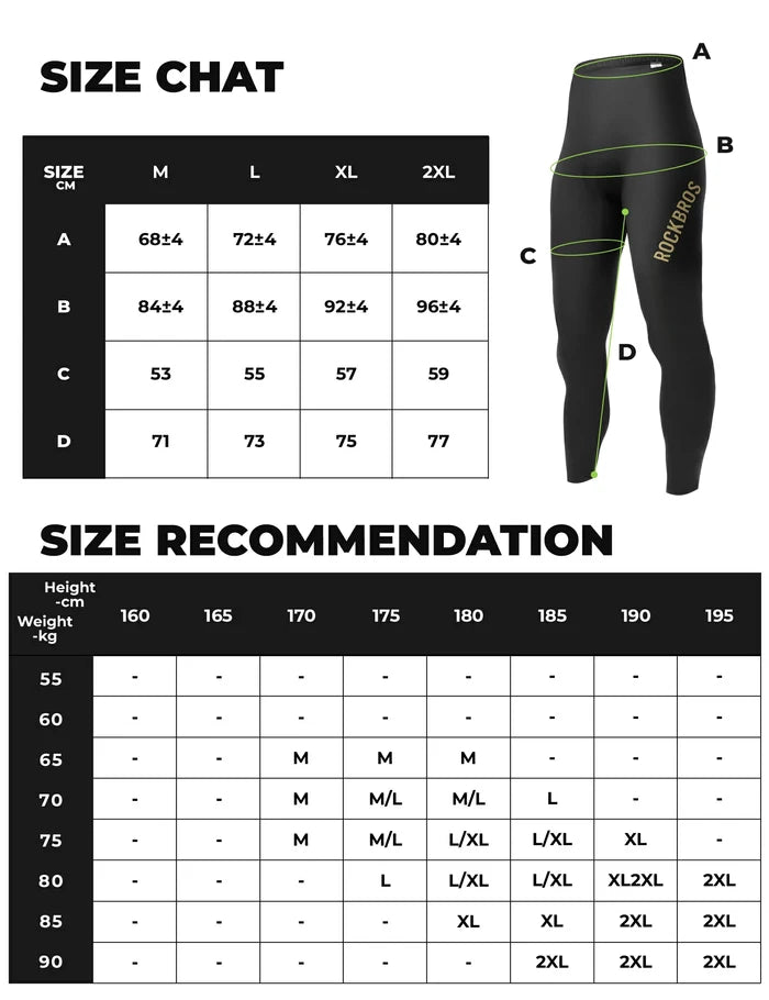 ROCKBROS cycling tights 3d padded for spring autumn