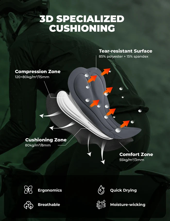 ROCKBROS cycling tights breathable dolomiti padded