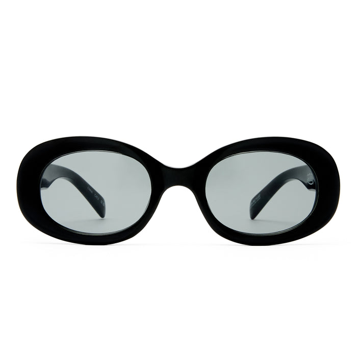 Dazed Black Female Oval Sunglasses | Aire