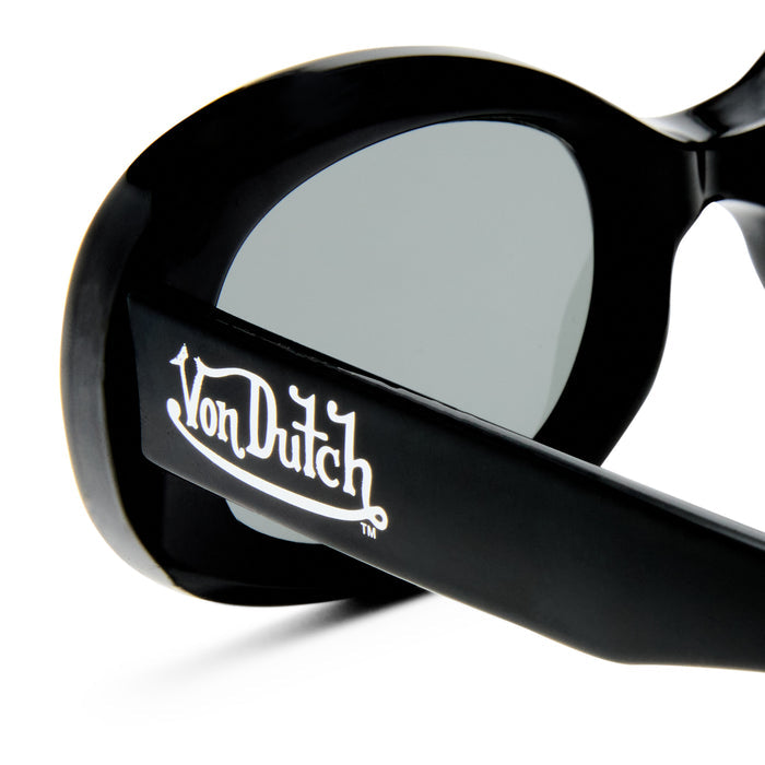 Dazed Black Female Oval Sunglasses | Aire