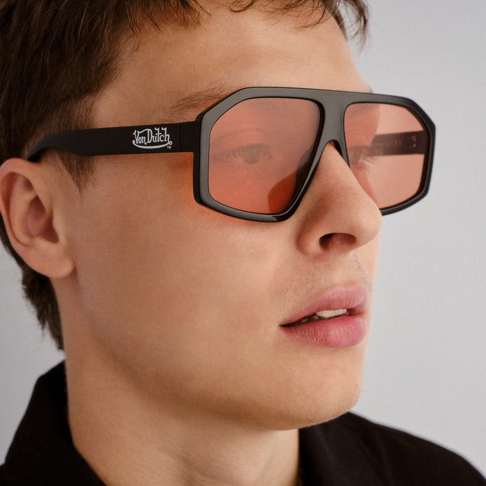 Disgraced Black Uni-Sex Aviator Sunglasses | Aire