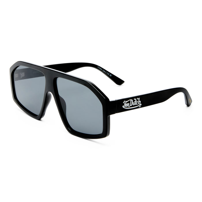 Disgraced Black Uni-Sex Aviator Sunglasses | Aire
