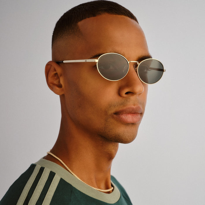 Ephermeris Gold Uni-Sex Oval Sunglasses | Aire