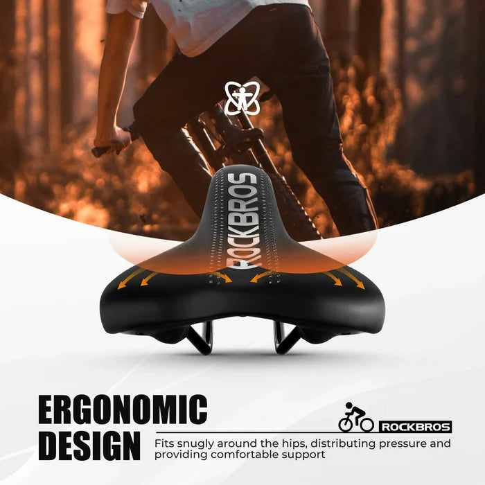 ROCKBROS ergonomic bike saddle soft high-density foam seat