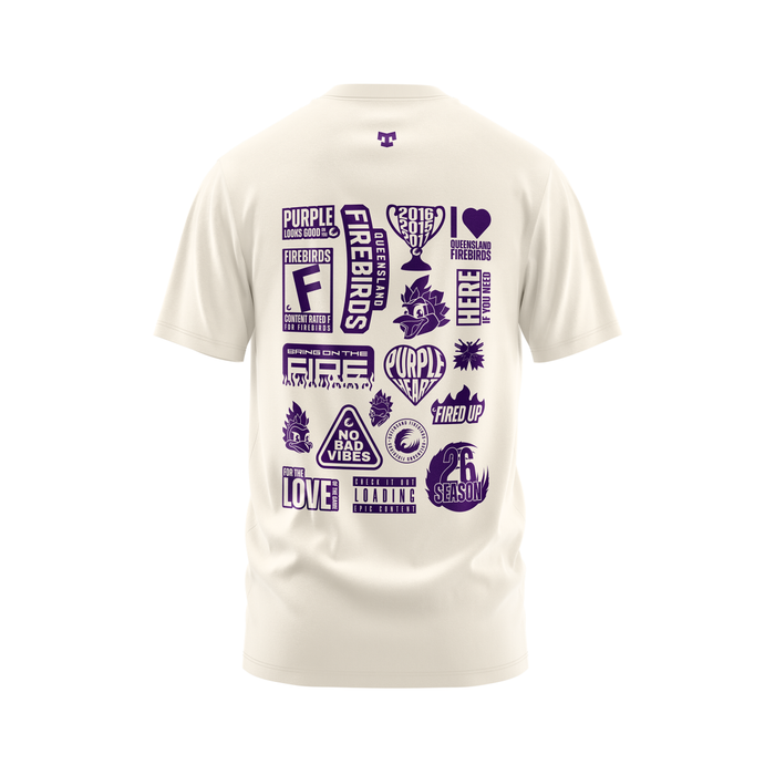Firebirds 26 Courtside Ecru Tee