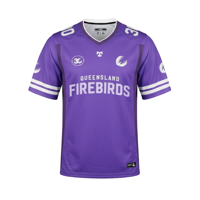 Firebirds 26 Purple Qtr Back Jersey