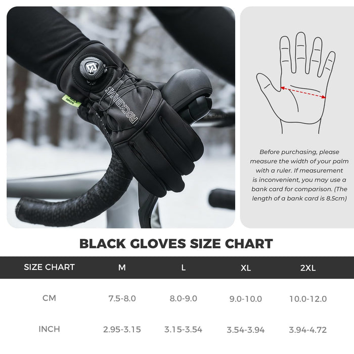 Thermal cycling gloves detail view#Color_Black