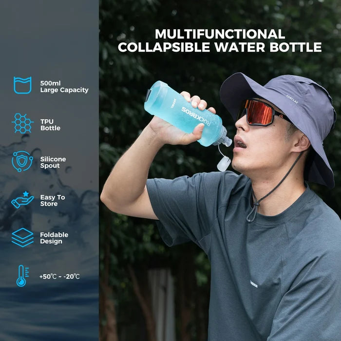 ROCKBROS foldable water bottle cycling bottle 500ml