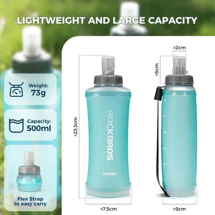 ROCKBROS foldable water bottle cycling bottle 500ml