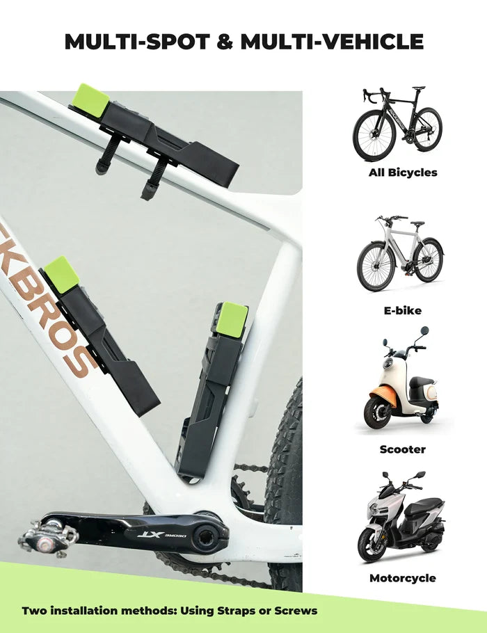 ROCKBROS folding bike lock combination waterproof anti theft 120cm