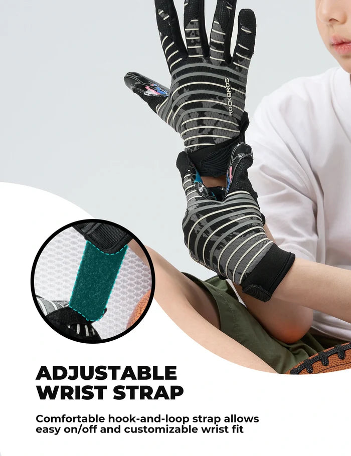 ROCKBROS football goalkeeper gloves breathable for kids teens