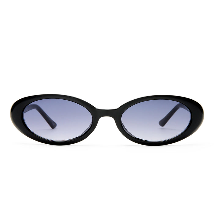 Fornax Black Female Oval Sunglasses | Aire