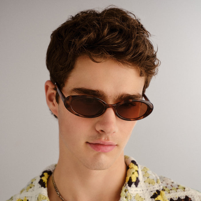 Fornax Dark Tort Uni-Sex Oval Sunglasses | Aire