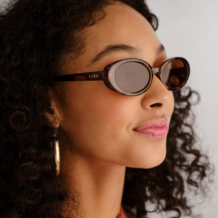 Fornax Dark Tort Uni-Sex Oval Sunglasses | Aire