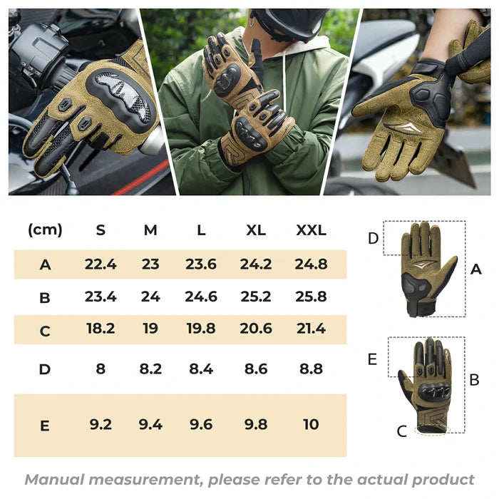 Touchscreen cycling gloves full finger design with gel padding