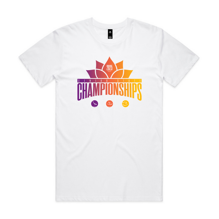 gymnastics qld white tee front
