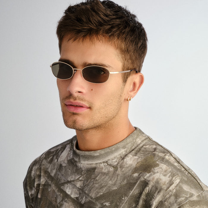 High Beam Gold Amber Tort Uni-Sex Oval Sunglasses | Aire