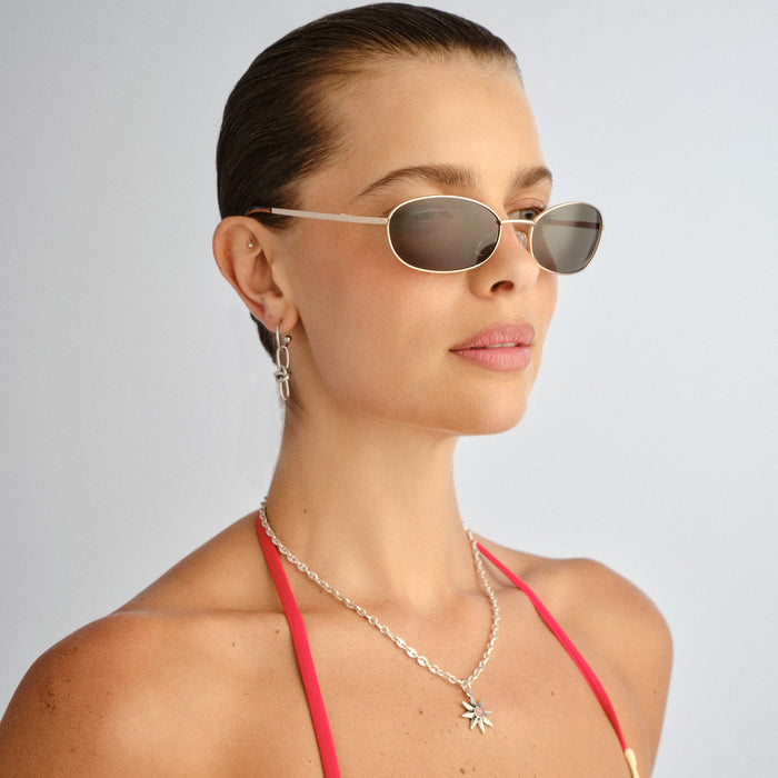 High Beam Gold Amber Tort Uni-Sex Oval Sunglasses | Aire