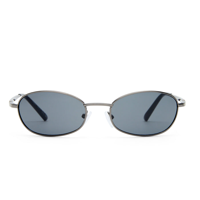 High Beam Gunmetal Uni-Sex Oval Sunglasses | Aire