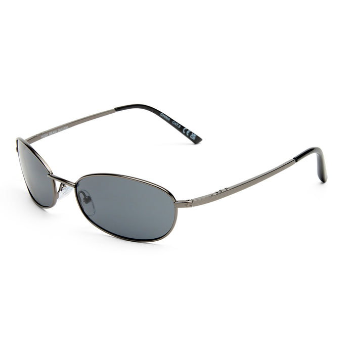High Beam Gunmetal Uni-Sex Oval Sunglasses | Aire