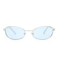High Beam Silver Clear Uni-Sex Oval Sunglasses | Aire