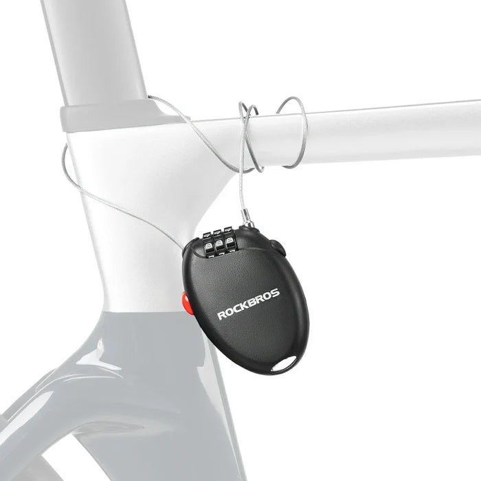 high security helmet lock 60cm steel cable combination