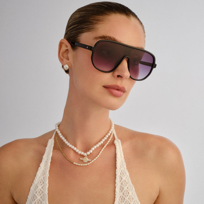 Hydrus Black Uni-Sex Aviator Sunglasses | Aire