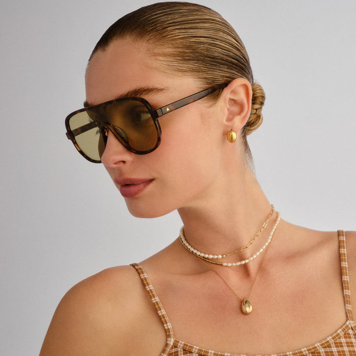 Hydrus Dark Tort Uni-Sex Aviator Sunglasses | Aire