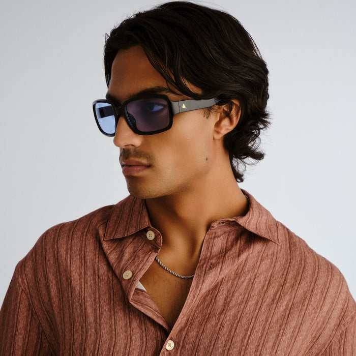 Ignite Black Uni-Sex Wrap Sunglasses | Aire