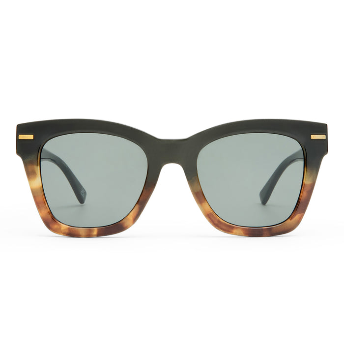 Intergalactic Black Tort Splice Female Square Sunglasses | Aire