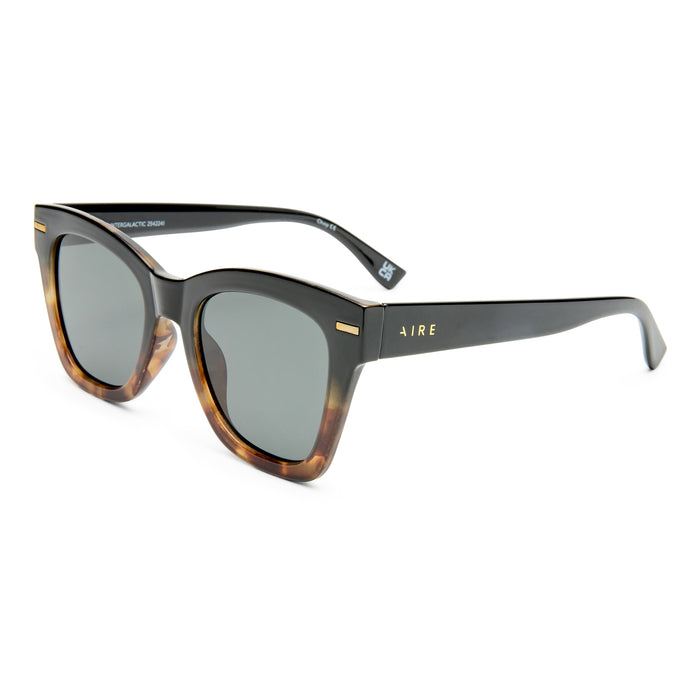 Intergalactic Black Tort Splice Female Square Sunglasses | Aire