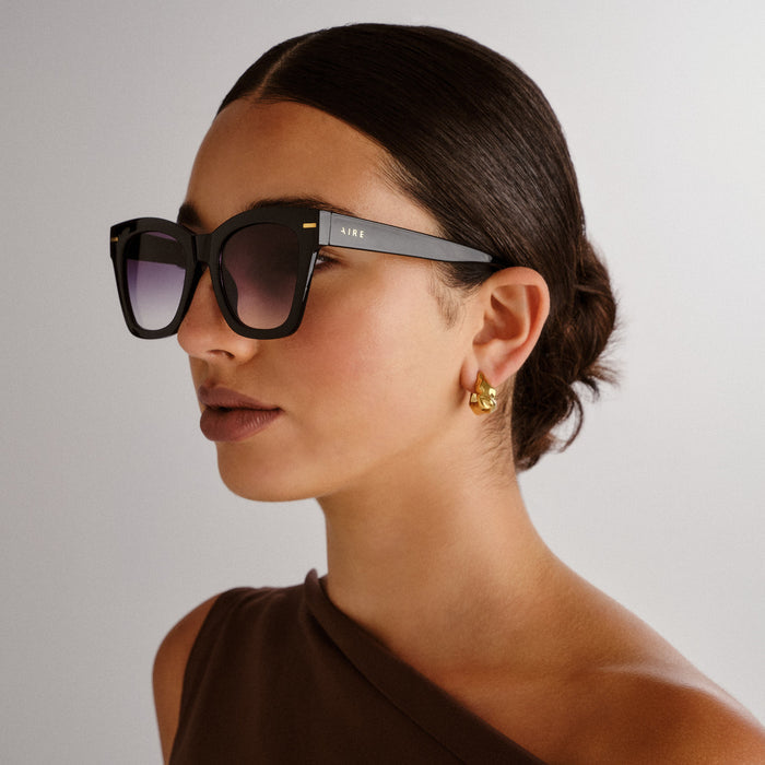 Intergalactic Black Female Square Sunglasses | Aire