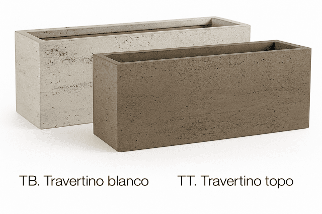 Jardinera Fiberclay Travertino - Discom - El Nou Garden