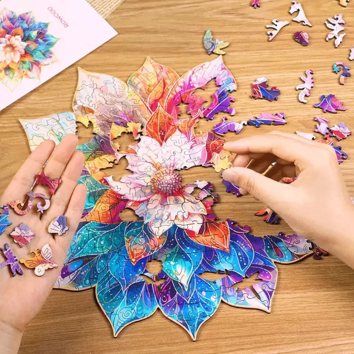 Jigsaw Puzzle Mystic Mandala Flower