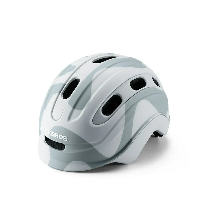 ROCKBROS colourful kids bike helmet with vibrant design, providing reliable protection, adjustable fit, and comfort for young riders. #Color_Gray