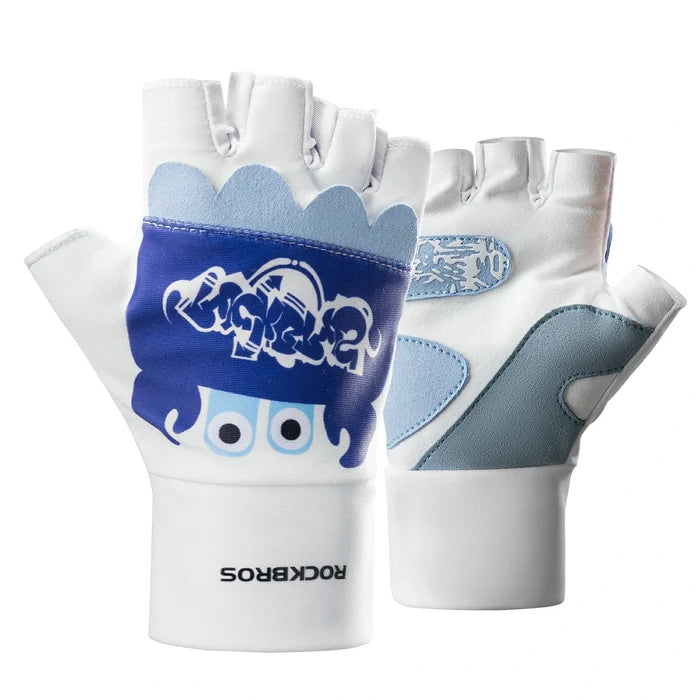 Kids Lightweight Cycling Gloves with Palm Protection#Color_Dark Blue