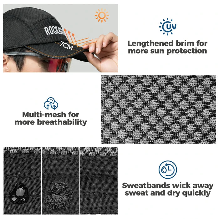Lightweight Cycling Cap with Sun Protection & Breathable Design