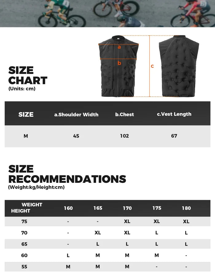 Lightweight Thermal Cycling Gilet with 3D Air-Layer Insulation