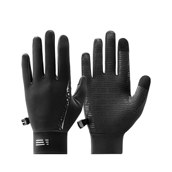 Lightweight Winter Cycling Gloves Windproof & Touchscreen#color_black
