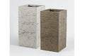 Maceta Fiberclay cuadrado alto Travertino - Discom - El Nou Garden