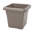 Macetero Plastiken 7744tau Cuadrado 44 Cm Gris