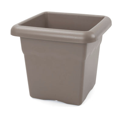 Macetero Plastiken 7744tau Cuadrado 44 Cm Gris