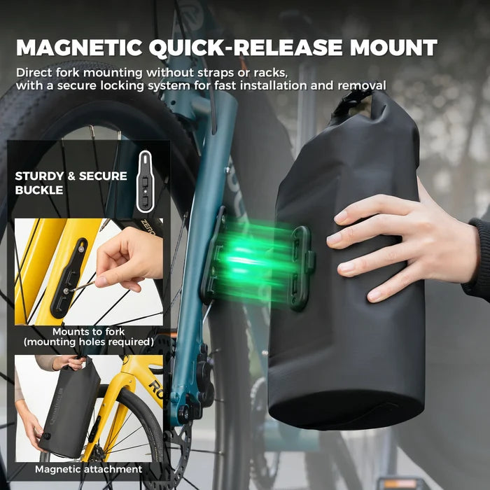 Magnetic Quick-Release Waterproof Bike Fork Bag 6L