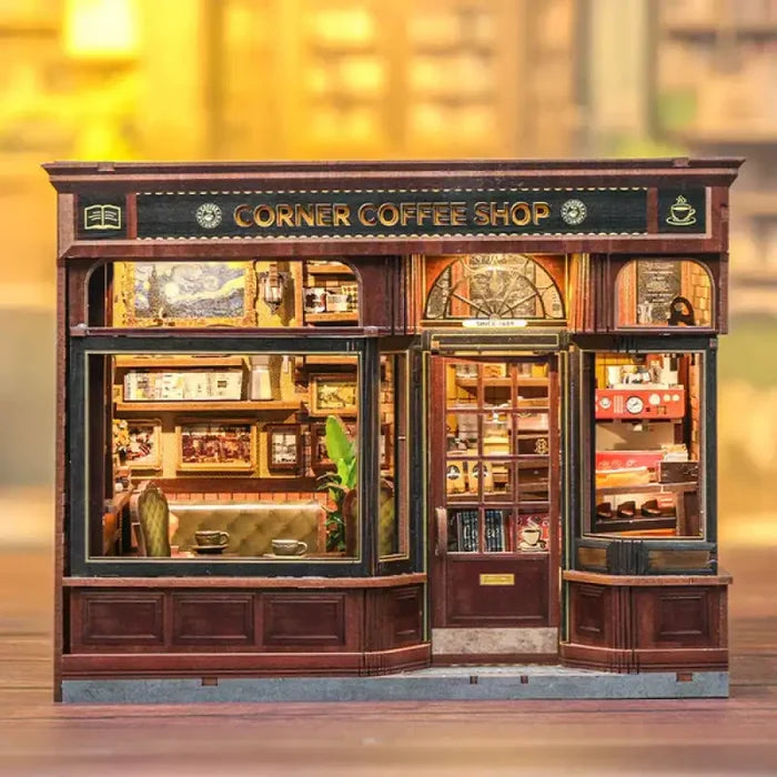 Maison Miniature Corner Coffee Shop